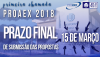 Prazo Final - Primeira Chamada - Edital Proaex 2018